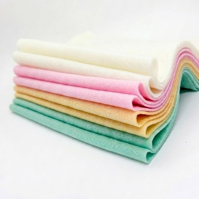 Pastel Felt Fabric Sheet 8" X 36", 1.6mm Thick 8 Pack 4 Colors Assorted | Soft by MEDIANER