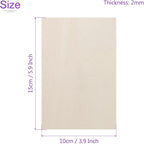 DMiotech 12 Pack 6 x 4 x 1/13 Inches 2mm Thick Wood Sheets Basswood Sheets - Image 3
