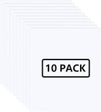 FUNKAKA White HTV Heat Transfer Vinyl Bundle, 10 Sheets Sticky HTV Vinyl by FUNKAKA