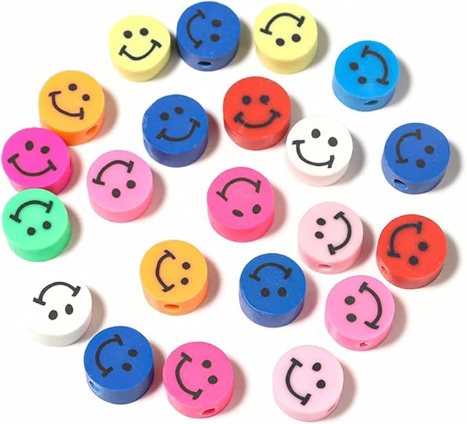 100pcs Mixed Polymer Clay Spacer Beads by LUBINGSHINE