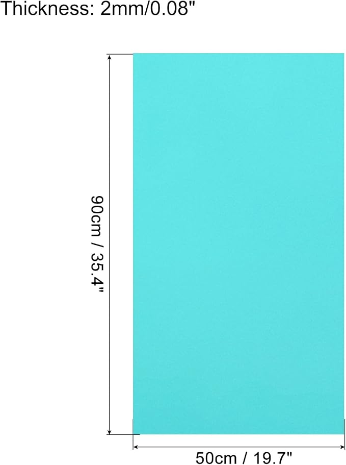 MECCANIXITY EVA Foam Sheets Blue Green 35.4 Inch x 19.7 Inch 2mm Thick Crafts - Image 2