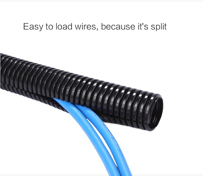 Alex Tech 25ft - 1/2 inch Split Wire Loom Tubing - Black - Image 5