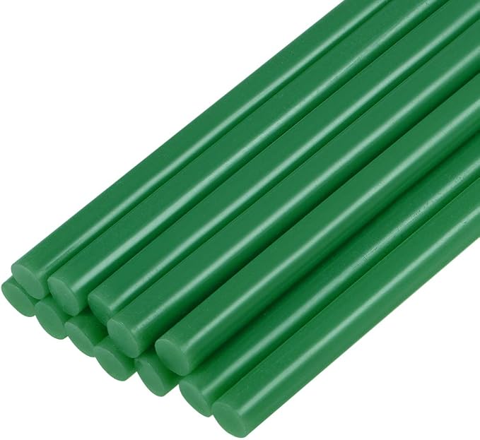 uxcell Mini Hot Glue Sticks for Glue Gun 7mm x 100mm Dark Green 12pcs by uxcell