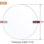 Enoin 2pcs 10 Inch Round Clear Acrylic Sheets Plexiglass Sheet 1/16 Inch Thick - Image 2