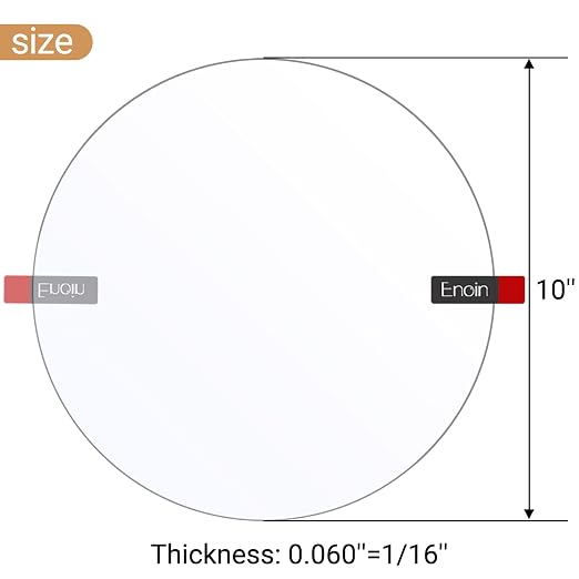 Enoin 2pcs 10 Inch Round Clear Acrylic Sheets Plexiglass Sheet 1/16 Inch Thick - Image 2