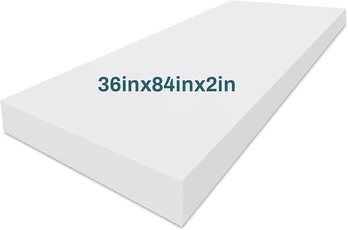 Frienda 1 Pack 84" x 36" x 2" Upholstery High Density Craft Sheets Cushion Foam by Frienda