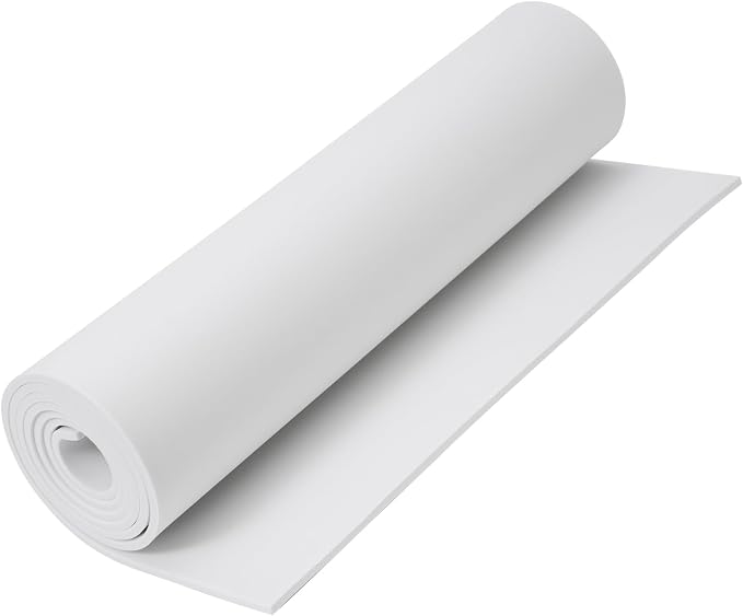 AMZQNART EVA Foam 5mm, Cosplay Foam Roll 16 x 59in（6.5sqft）White, Suitable by AMZQNART