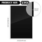 Juexica 2 Pcs 8'' x 12'' Black Acrylic Sheet 1/8'' Thick Cast Acrylic Sheet - Image 2
