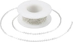 Pandahall 925 Sterling Silver Plated Necklace Chains 16.4 Feet Soldered Cable - Image 7