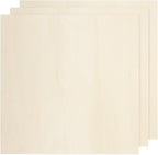 MECCANIXITY 3pcs Basswood Sheets 12 x 12 x 3/16 Inch Unfinished Wood Boards by MECCANIXITY