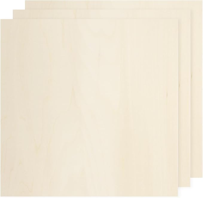 MECCANIXITY 3pcs Basswood Sheets 12 x 12 x 3/16 Inch Unfinished Wood Boards by MECCANIXITY