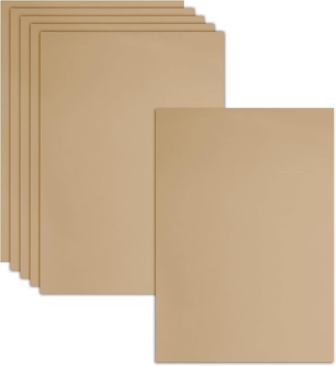 Biaungdo 6 Pcs Felt Fabric Sheets, Light Yellow Square Felt Sheets, 8 x 12 Inch by Biaungdo