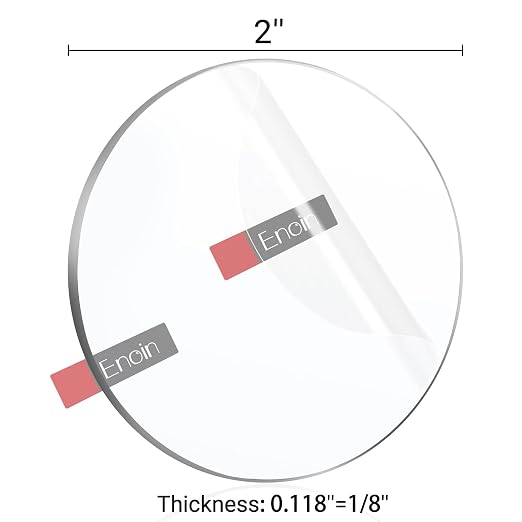 Enoin 30 Pack 2 inch Round Clear Plexiglass Sheet 1/8 Inch Thick, 0.118'' Disc - Image 2