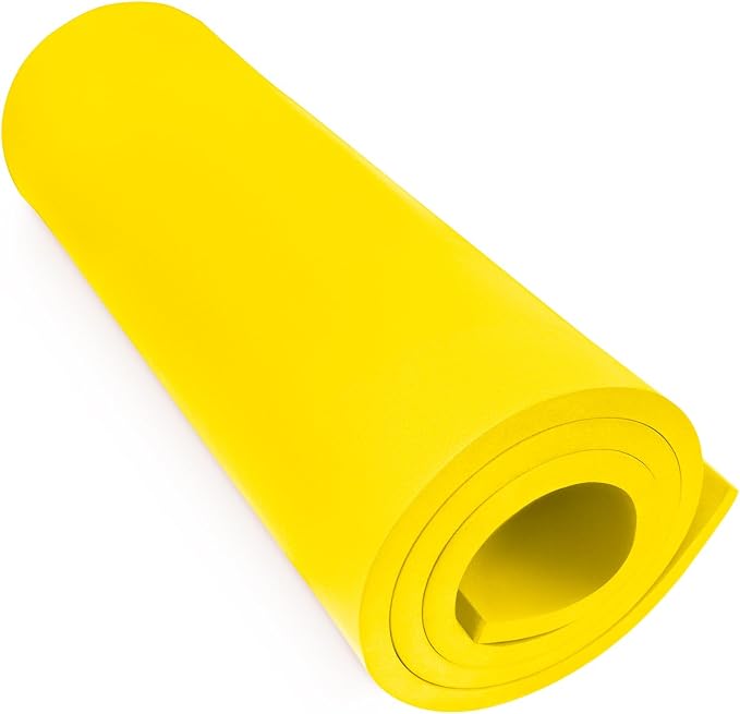 Do²ping Yellow Eva Foam Sheets Roll, 10mm EVA Craft Foam 39''x13.9'' High by Do%C2%B2ping