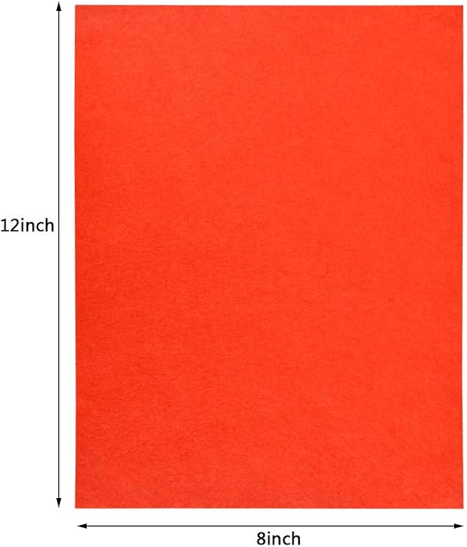 BUYGOO 60Pcs Stiff Felt Fabric Sheets, 8 x 12 inches Craft Felt Sheets Assorted - Image 2