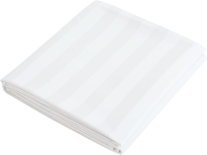 Flat Sheet Only King Size, 400 TC 100% Egyptian Cotton Flat Sheet Striped by ShunjieHome