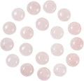 FASHEWELRY 50Pcs Natural Rose Quartz Cabochons Flat Back Gemstone Cabochons by FASHEWELRY