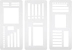 6PCS Flexible Recording Template Ruler Plastic Bendable Straight Ruler - Image 3