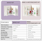TenDawn Basic Embroidery Starter Kit – 12 Essential Stitches, Fabric Practice - Image 8