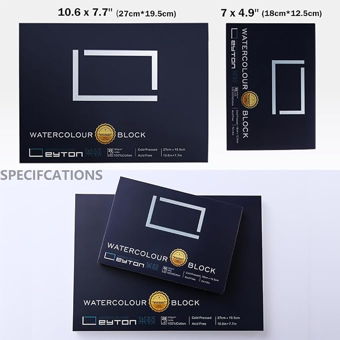 Non-Warping 100% Cotton Watercolor Paper Block - Image 2