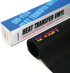 PU Heat Transfer Vinyl 12"×10ft Roll Black – HTV by GIO-FLEXHTVFashionMask