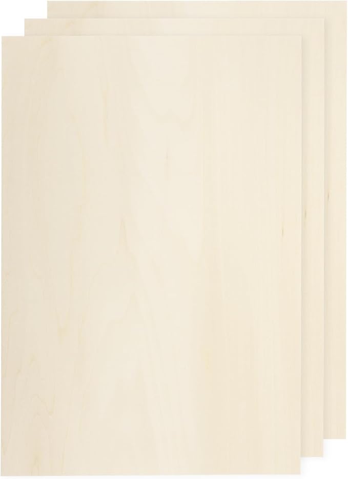 MECCANIXITY 3pcs Basswood Sheets 8 x 11.7 x 1/8 Inch Unfinished Wood Boards by MECCANIXITY