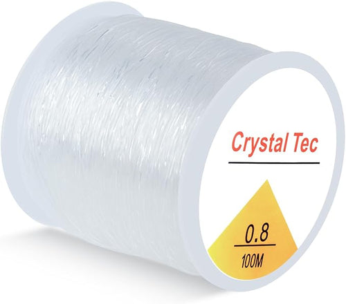 0.8mm Stretchy Elastic String, 100m Crystal Elastic Cord by SUTOUG