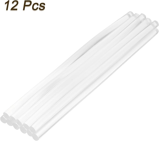 uxcell Mini Hot Glue Sticks for Glue Gun 7mm x 200mm Clear 12pcs - Image 3