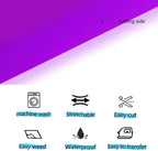 guangyintong Fluorescent Heat Transfer Vinyl Neon Purple HTV Rolls, HTV Vinyl - Image 2