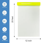 Neon Yellow Heat Transfer Vinyl HTV Roll 12" x 20ft. | Easy to Cut, Weed & - Image 2