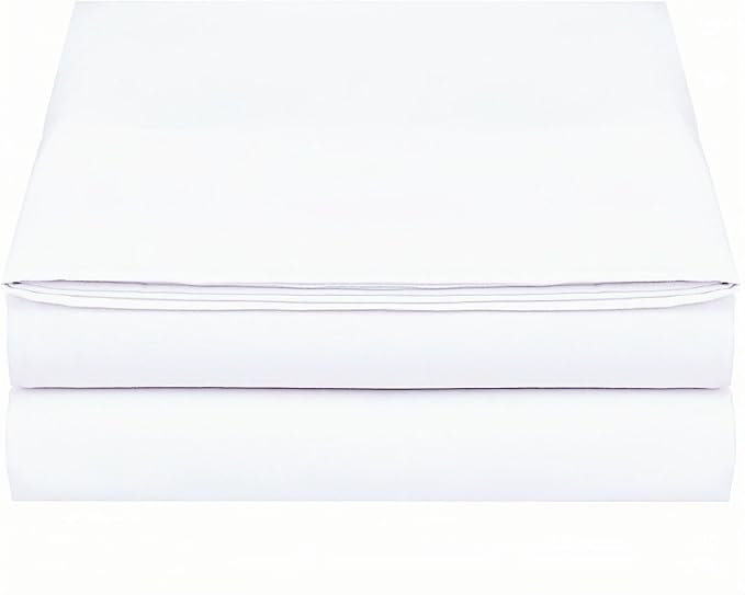 Flat Sheet Queen Size, Soft 300 Thread Count 100% Cotton Sheet, Cooling & - Image 2