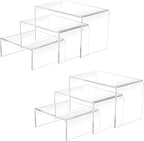Cerpourt 2 Sets Acrylic Display Risers Clear Product Stand, Cupcakes Holder by Cerpourt