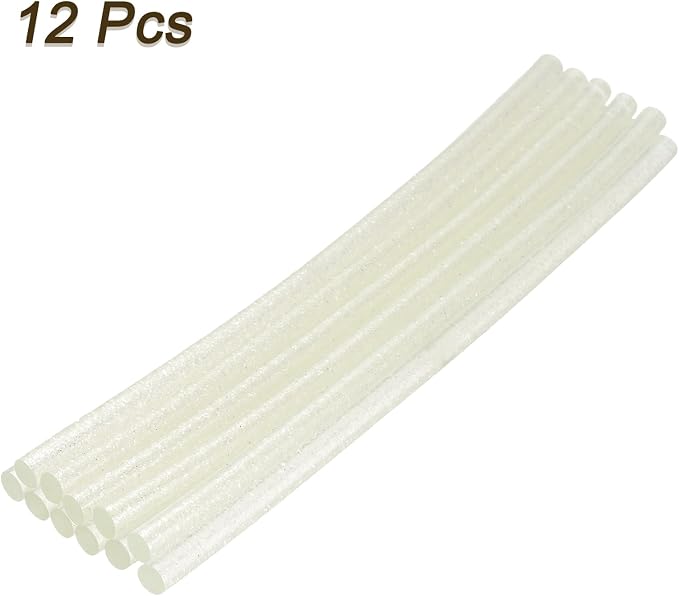 uxcell Mini Hot Glue Sticks for Glue Gun 7mm x 200mm Glitter Transparent White - Image 3
