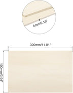 MECCANIXITY 3pcs Basswood Sheets 4 x 12 x 5/32 Inch Unfinished Wood Boards - Image 2