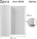 AMZQNART 2Pcs EVA Foam 2mm, Cosplay Foam Roll 16 x 59in White, Suitable - Image 2