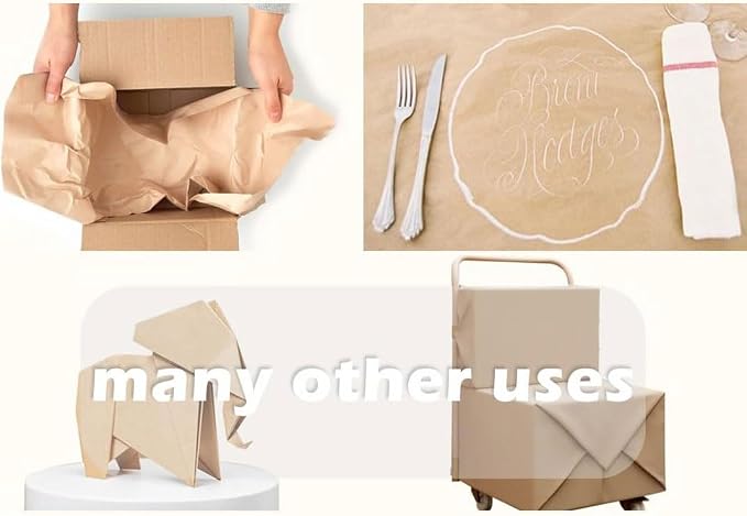 PerkHomy Lemon Yellow Kraft Paper Roll 36" x 1 - Image 5