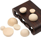 12/15/20mm Natural Unfinished Wood Beads Half Wooden Beads - Image 2