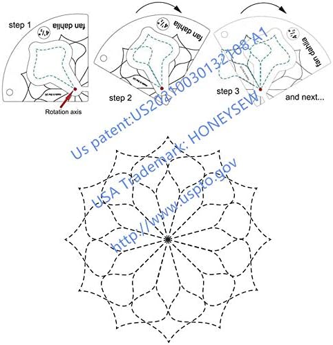 HONEYSEW Free Motion Quilting Template Sewing Ruler Templates - Image 2