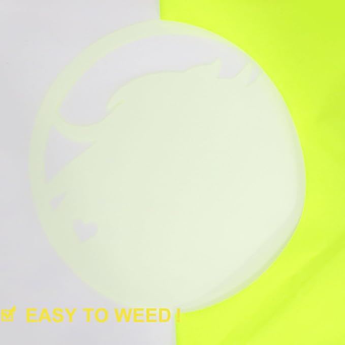 FUNKAKA Fluorescent Yellow HTV Heat Transfer Vinyl Rolls - Image 4