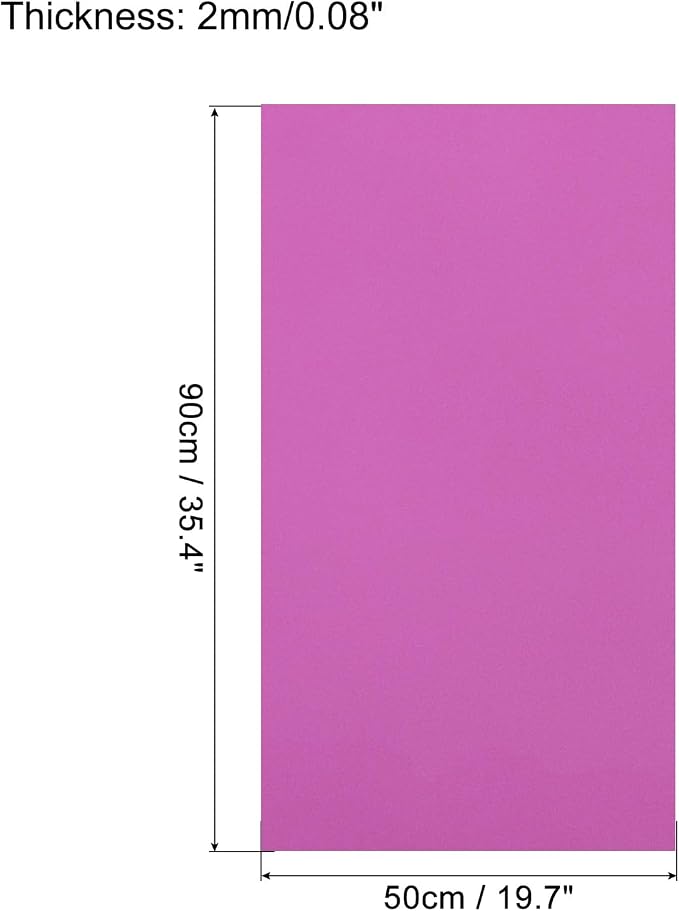 MECCANIXITY EVA Foam Sheets Rose 35.4 Inch x 19.7 Inch 2mm Thick Crafts Foam - Image 2