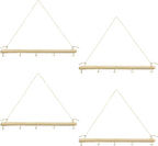 4 Pack 15 Inch Driftwood Jewelry Organizer Wall Decor, Wooden Hanging Branch by Unknown