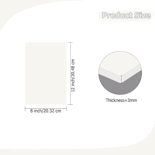 2 Pack 8'' x 12'' Opaque White Acrylic Sheet, 3mm Thick Acrylic Plexiglass - Image 2