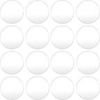 100pcs with Holes 1inch Blank Mini Acrylic Round Sheets | 2mm Thick, by Senbota