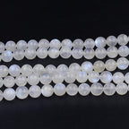 MJDCB Natural Round Stone Beads 4mm Blue Moonstone Loose Gemstone Beads - Image 3