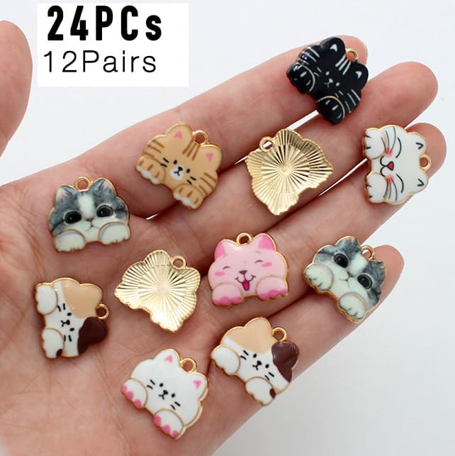 Bulk Gold Enamel Charms for Jewelry Making, Colorful Metal Charms Pendant for - Image 2