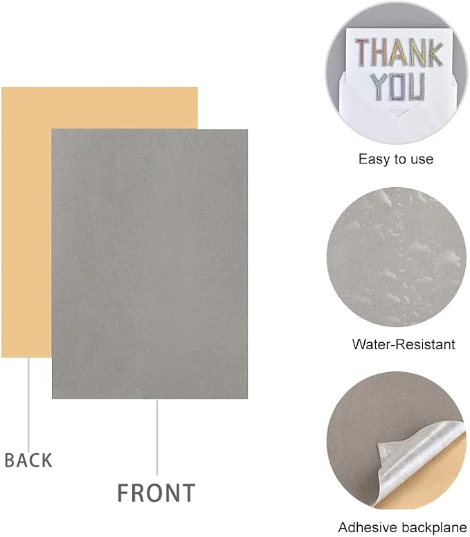 YaoHui 3PCS Self Adhesive Felt Sheets, Peel & Stick Felt Adhesive Sheets - Image 3