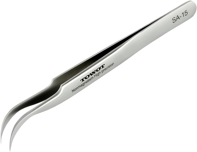 TOWOT Precision Tweezers, Stainless Steel Eagle Beak Tweezers by TOWOTPrecisionTool