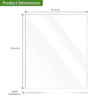 Lesnlok 18 x 24 Frosted Acrylic Sheet 1/8 inch Thick 3mm 2 Piece Bouble Sided - Image 2