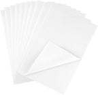 CHRORINE 10 Pcs White Felt Fabric Sheets Self Adhesive Felt Sheets 8 x 12 by CHRORINE