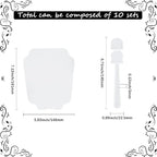10Pcs PVC Hand Fan Paddle Fans Handheld Clear Plastic Blank Pocket Flowerpot - Image 2